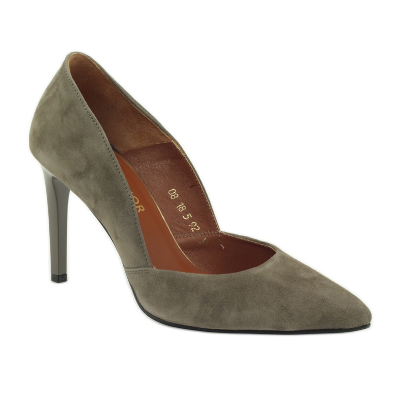 Bombas de salto alto Neścior 092 marrom 1