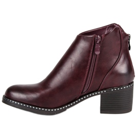 Botas Borgonha Vinceza de salto alto vermelho 1