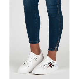 Tênis femininos elegantes branco 2