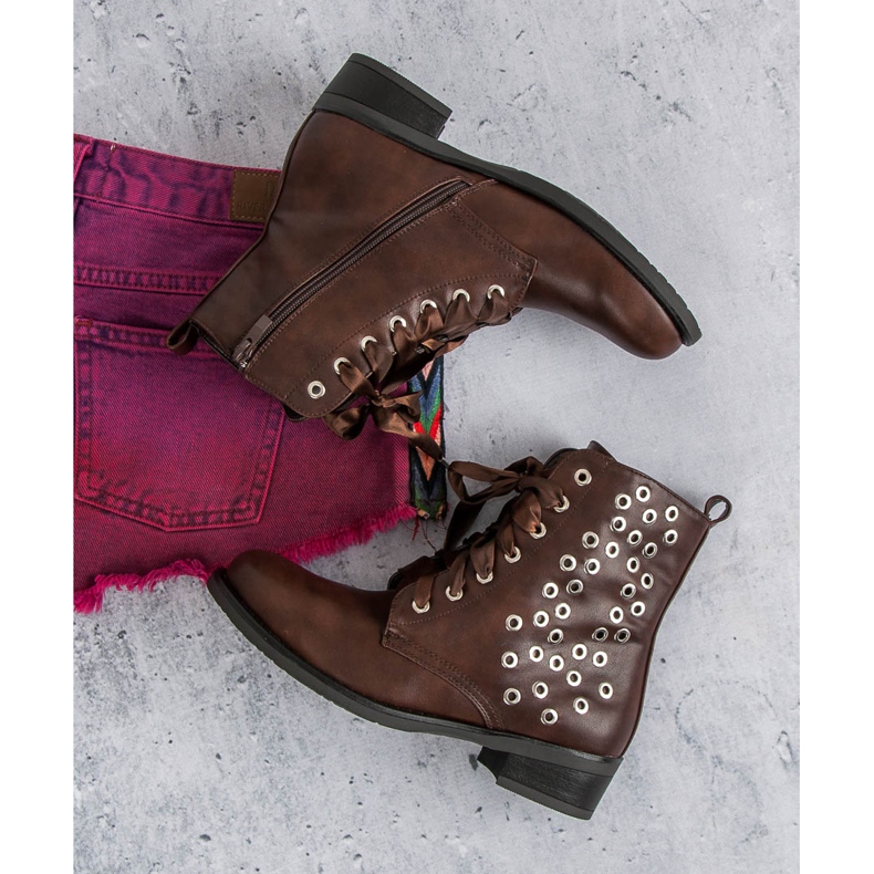 Trabalhadores Tied Brown castanho 1