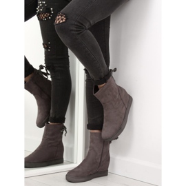 Botas cinza em salto oculto HQ886 Cinza 1