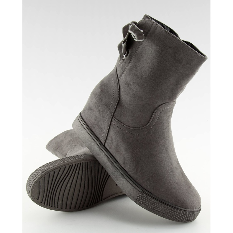 Botas cinza em salto oculto HQ886 Cinza 2