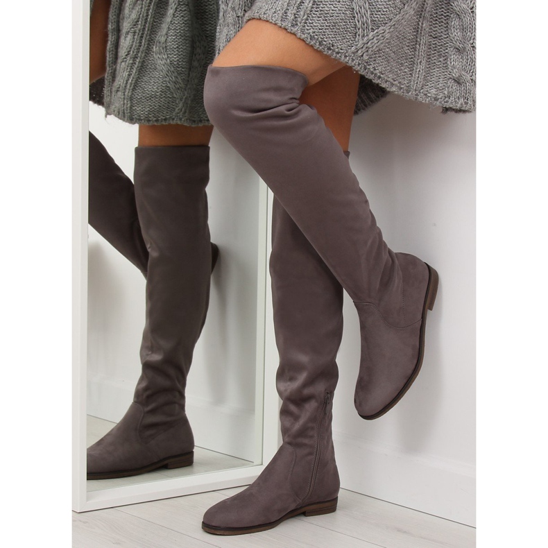 Botas de mosqueteiro clássicas cinza 887-PG Gray 2