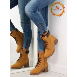 Botas de madeira de salto alto, camelo 7-9028 marrom 1