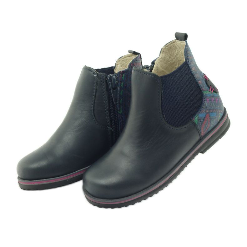 Botas femininas Ren But 1479 azul marinho multicolorido azul-marinho 4