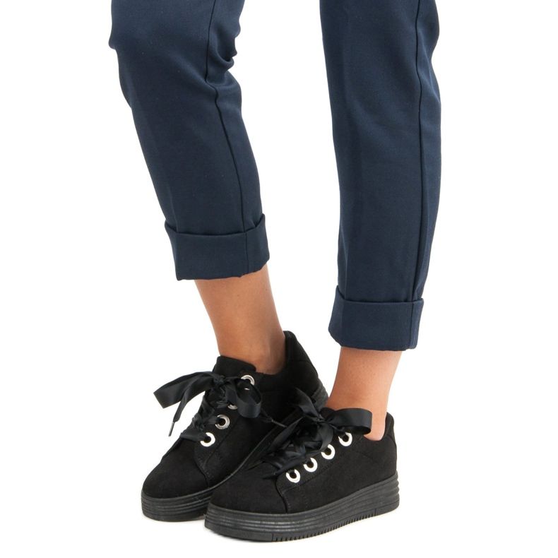 Tênis camurça preta preto 1