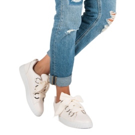 Super Me Tênis de renda bege 2