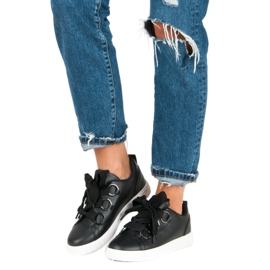 Super Me Tênis preto com cordões 1