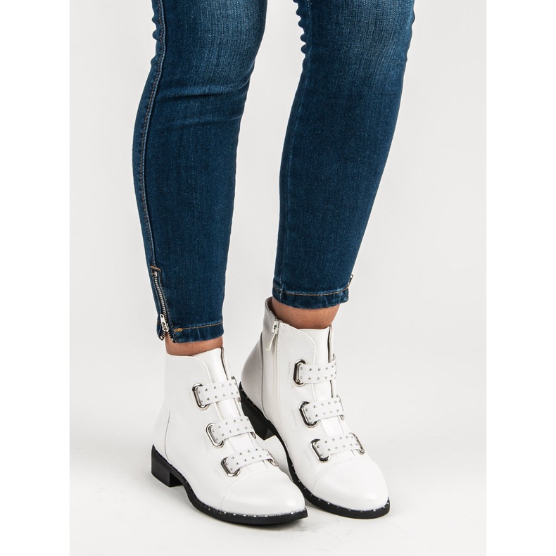 Bestelle Botins brancos com zíper 2