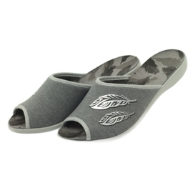 Chinelos sapatos femininos Befado 254D096 chinelos cinza 4