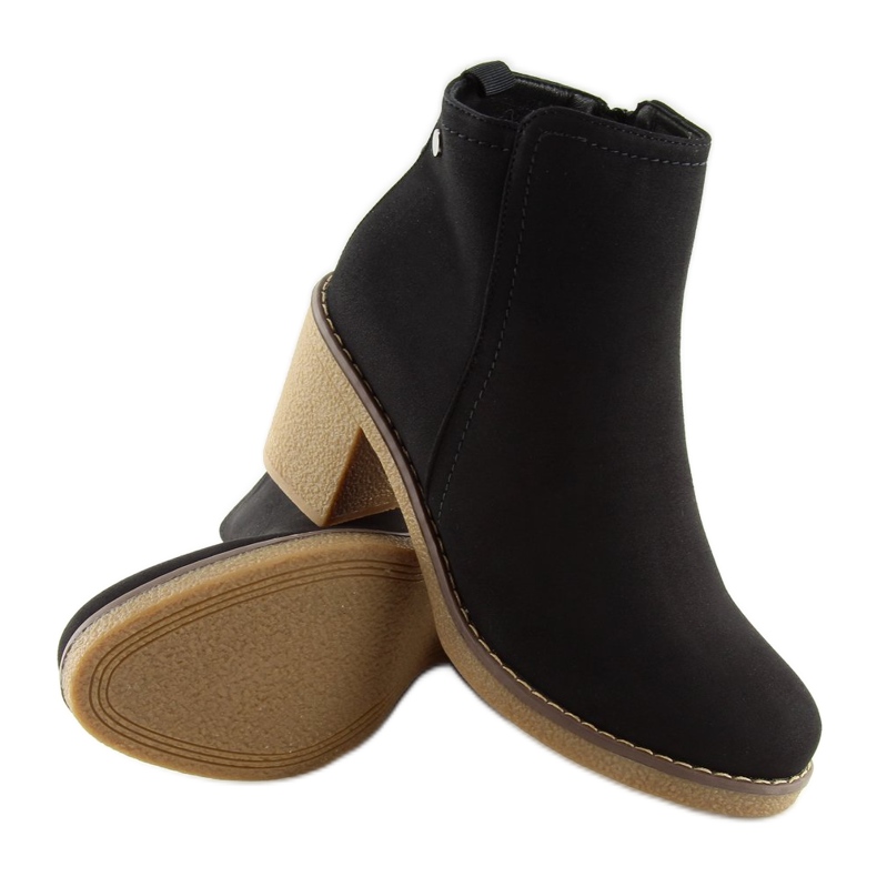 Botas pretas de salto alto 7B670 pretas preto 1