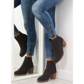 Botas de salto alto cinza 7B670 cinza 2