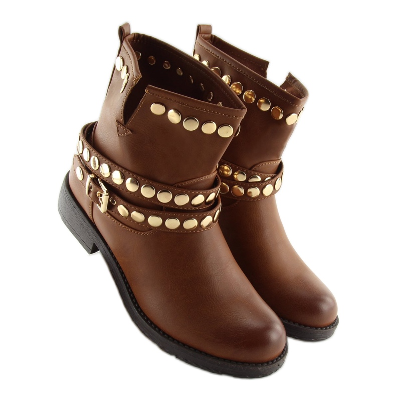 Botas militares marrons A89811 Camel marrom 2