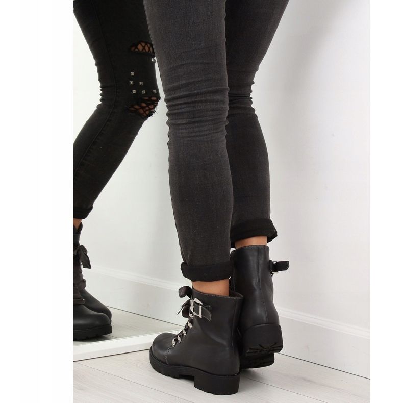 Botas cinza com fita cinza FC-H125 Gray 1 Botas cinza com fita cinza FC-H125 Gray 1