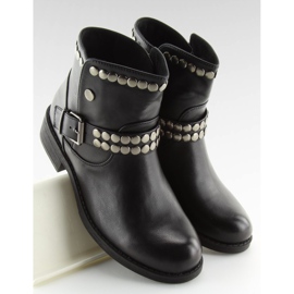Botas pretas com tachas pretas HUQ-008 Preto 1