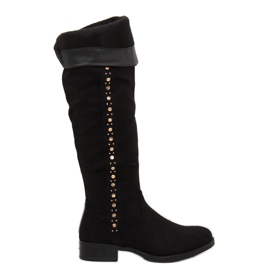 Botas pretas, botas pretas 990-PG pretas preto 2