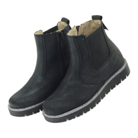 Meninas botas Ren But 3316 pretas preto cinza 4