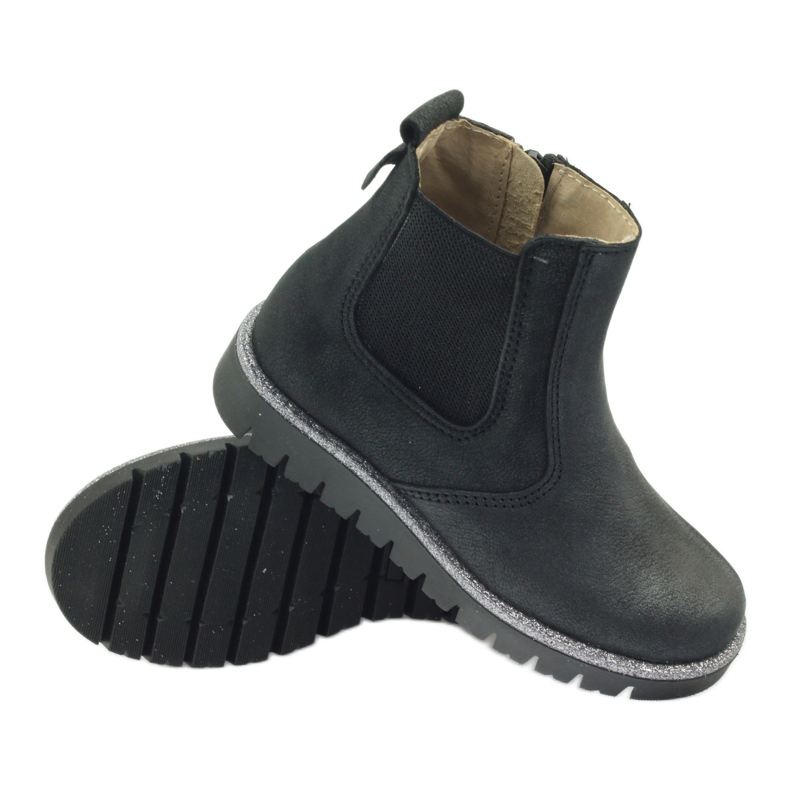 Meninas botas Ren But 3316 pretas preto cinza 3
