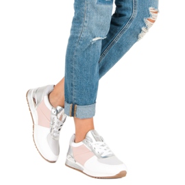 Betler Calçados Esportivos Pastel branco cinza rosa 2