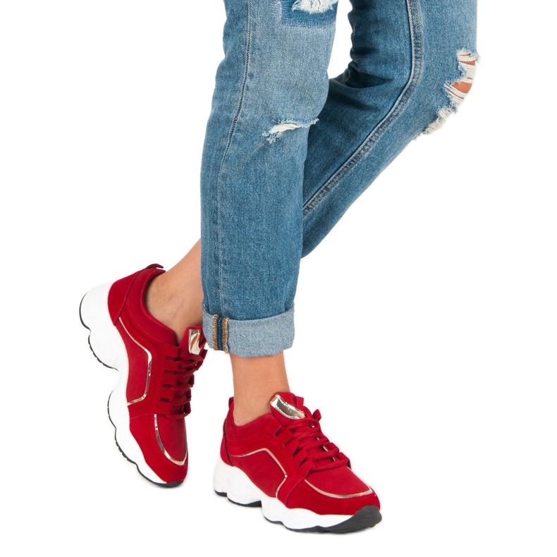 Vices Sapatos esportivos de camurça vícios vermelho 2