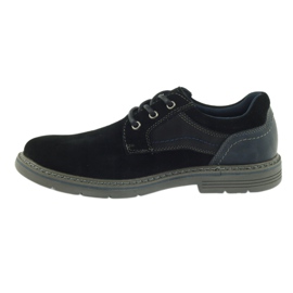 McKey Sapatos masculinos de camurça 285 preto azul marinho 2
