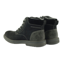 McKey Botas masculinas negras 288 com cordões preto cinza 5