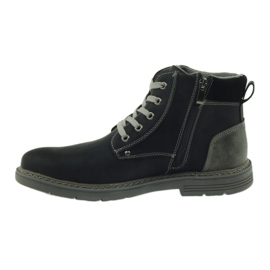 McKey Botas masculinas negras 288 com cordões preto cinza 2