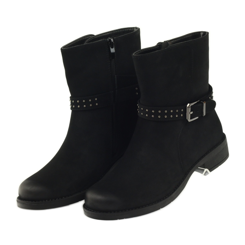 Botas pretas Sergio Leone 500 com zíper preto 5 Botas pretas Sergio Leone 500 com zíper preto 5