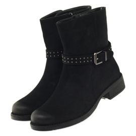 Botas pretas Sergio Leone 500 com zíper preto 4