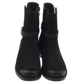 Botas pretas Sergio Leone 500 com zíper preto 3
