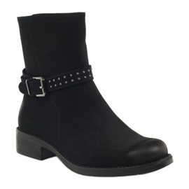 Botas pretas Sergio Leone 500 com zíper preto 1