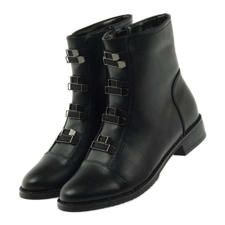 M.Daszyński Botas pretas botas Jodhpur SA62 preto 4