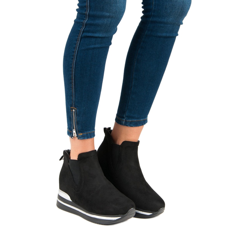 Bestelle Botas Jodhpur na plataforma preto 1