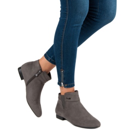 Vinceza Botins cinza de cano baixo 2