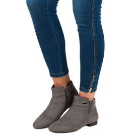 Vinceza Botins cinza de cano baixo 1