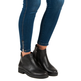 Botas baixas no zíper VINCEZA preto 1