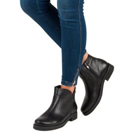 Botas baixas no zíper VINCEZA preto 2