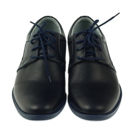 Riko Sapatos de couro azul marinho masculino 819 3