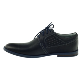 Riko Sapatos de couro azul marinho masculino 819 2