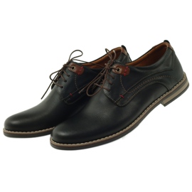 Sapatos masculinos Riko com cadarço 842 preto marrom 5