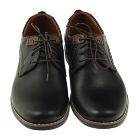 Sapatos masculinos Riko com cadarço 842 preto marrom 3