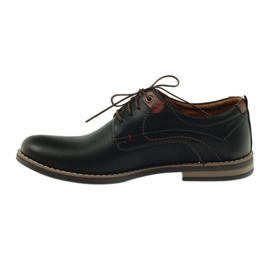 Sapatos masculinos Riko com cadarço 842 preto castanho 2