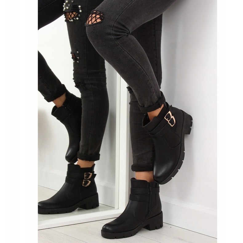 Botas pretas HY-54 pretas com solas grossas preto 2 Botas pretas HY-54 pretas com solas grossas preto 2