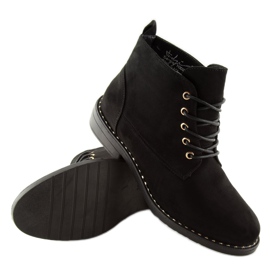 Sapatos pretos com cordões T210 pretos 1 Sapatos pretos com cordões T210 pretos 1