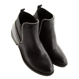 Botas pretas Chelsea para mulheres Q-28 pretas preto 1