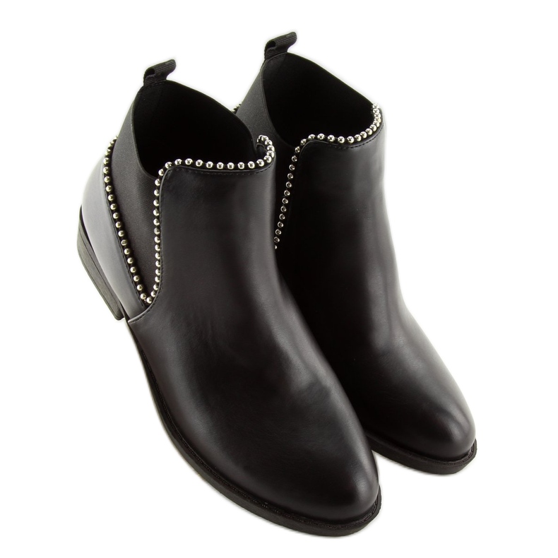 Botas pretas Chelsea para mulheres Q-28 pretas preto 1