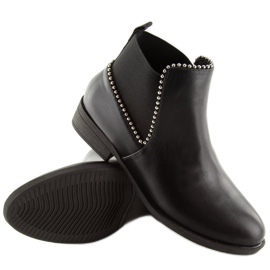 Botas pretas Chelsea para mulheres Q-28 pretas preto 2