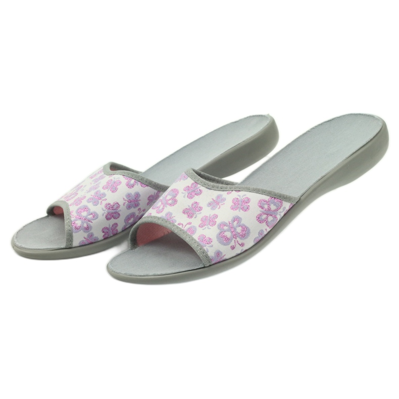 Chinelos Befado 300D041 com borboletas multicolorido 4