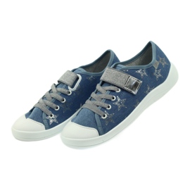 Sapatos infantis Befado, sapatilhas, chinelos 251Q094 azul cinza 5