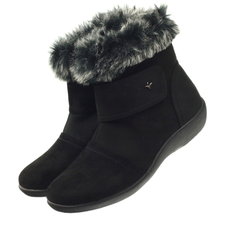 Aloeloe Botas pretas femininas muito confortáveis preto 3